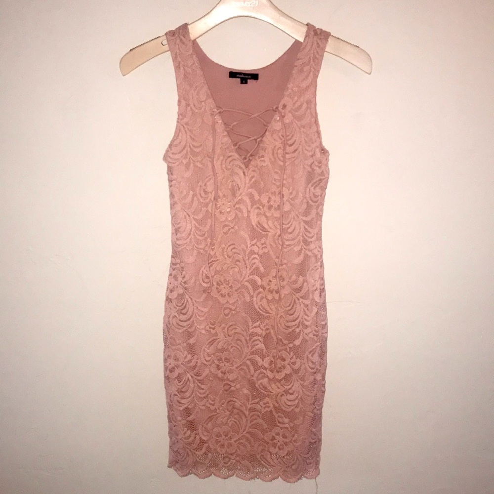 Pink laced dress